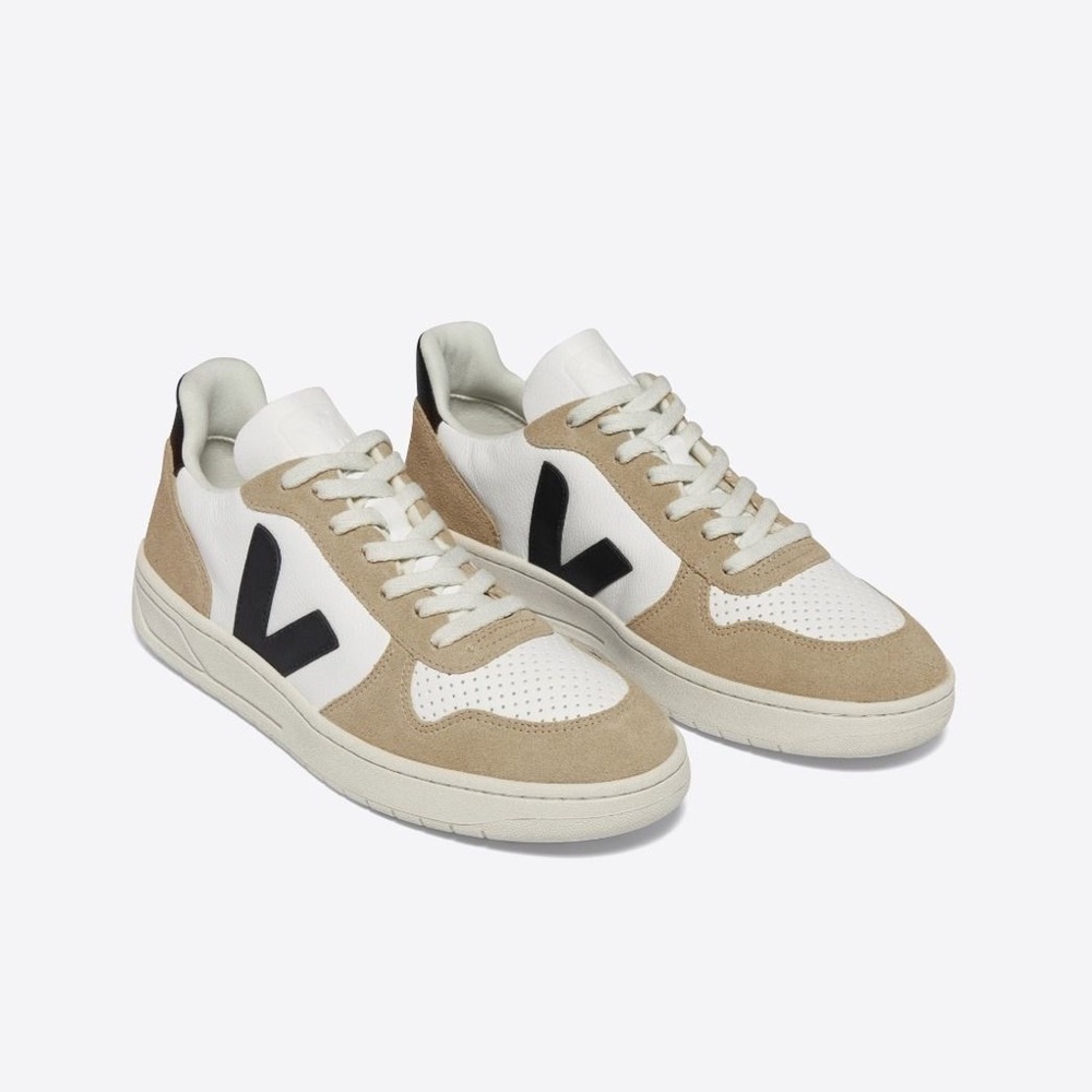 V-10 CHROMEFREE LEATHER WHITE BLACK SAHARA